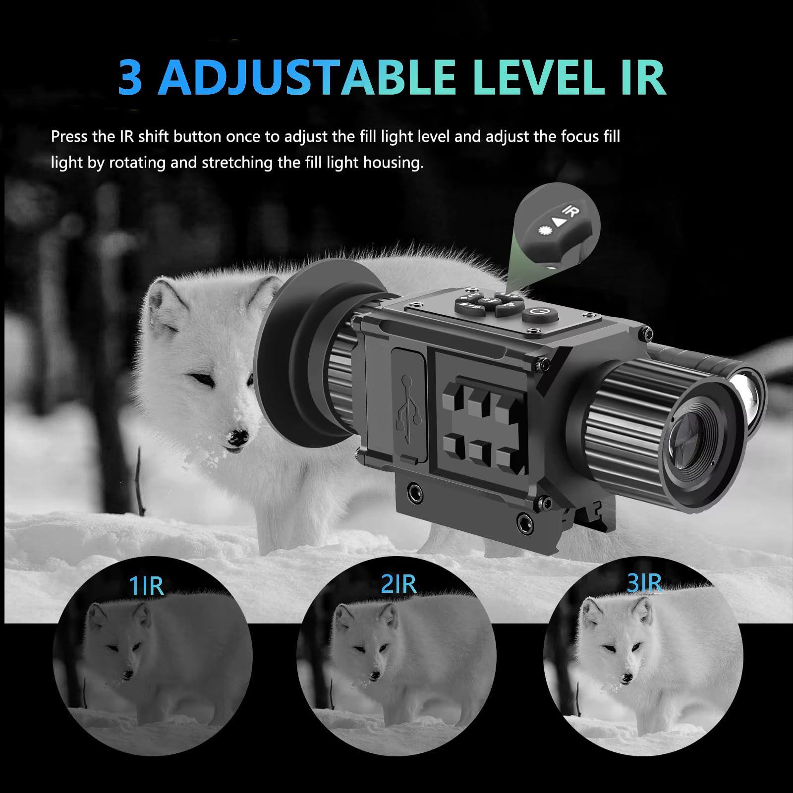 Amazon.co.jp: Gslxheal HDナイトビジョンスコープ単眼NVG（4倍ズーム